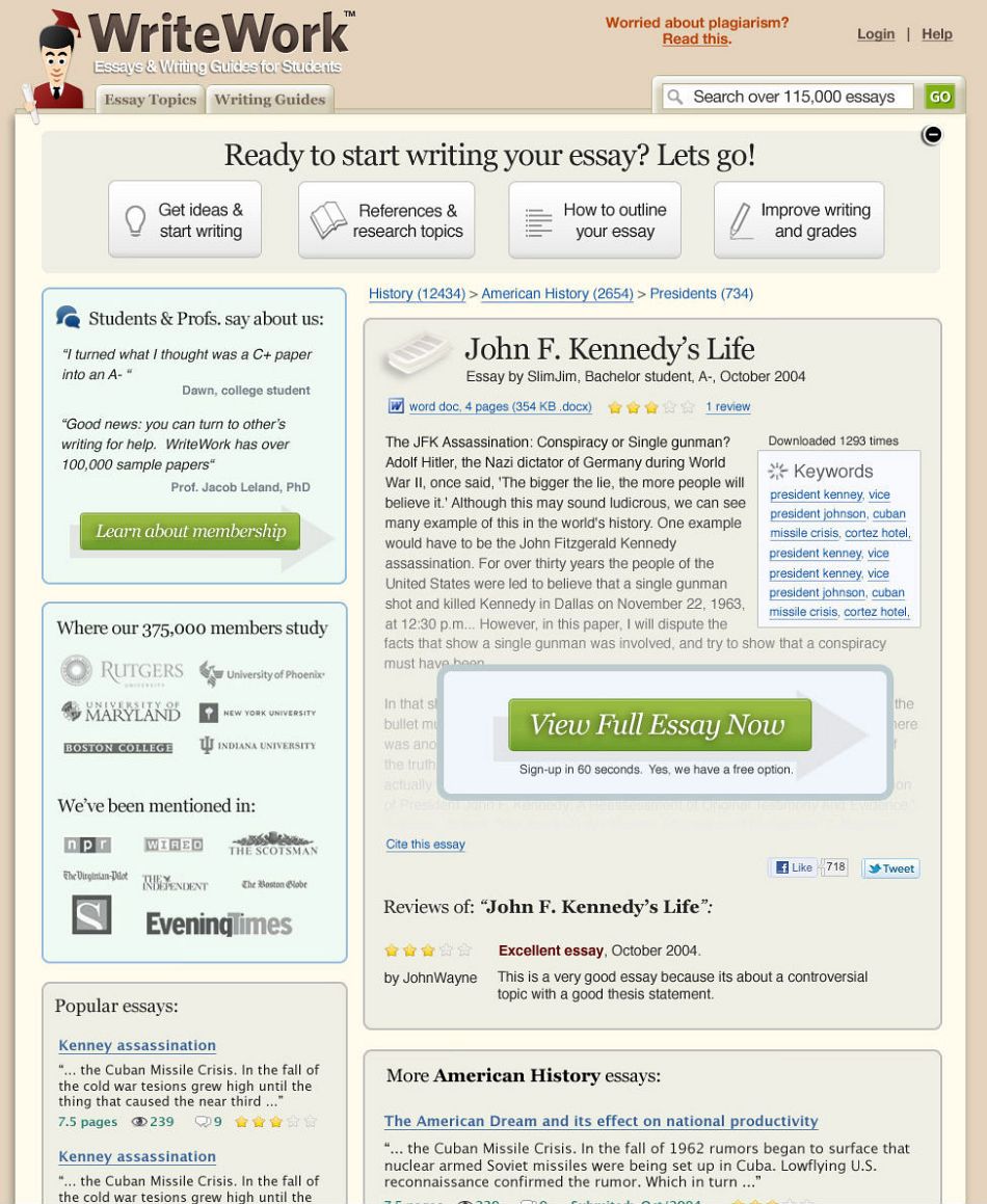 Great example of improving user experience and boosting conversions from Concept Feedback and WriteWork.com